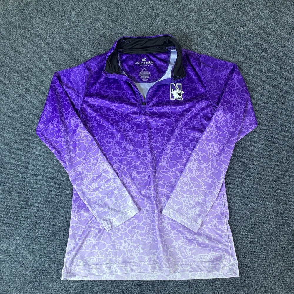 Colosseum NCAA Northwestern Wildcats Football Shirt Boys Medium 12-14 Purple